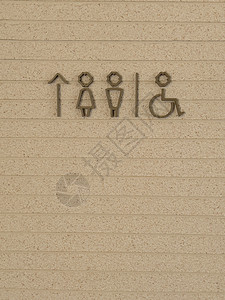 棕色背景的洗手间符号概念浴室身体入口争议图片