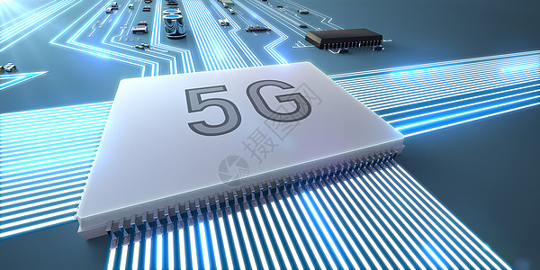 5g 处理器运行的抽象图示图片