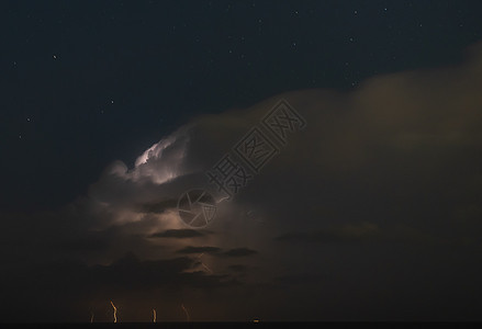 闪电风暴奥姆地中海戏剧性海景雷雨暴雨天气危险天空力量霹雳气候图片