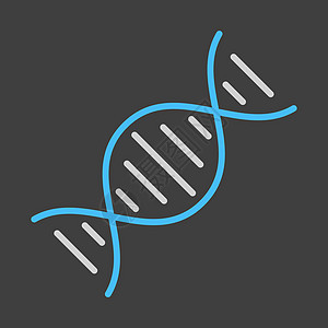 深色背景上的 Dna 矢量图标 医疗信号生活曲线科学黑色基因组染色体圆形生物学基因化学图片