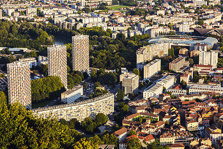 Grenoble 建筑  空中视图蓝色全景景观旅行城市建筑学天际天空日落房子图片