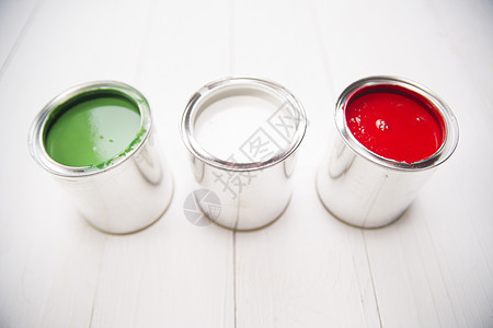 三色罐艺术罐头白色液体绿色红色金属国家国歌装修图片
