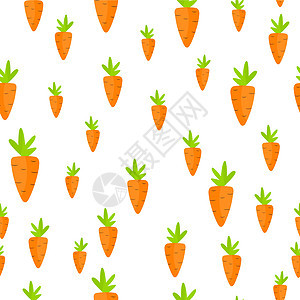 和剪贴簿的无缝胡萝卜图案 它制作图案矢量农业蔬菜插图打印卡通片艺术食物饮食橙子墙纸背景图片