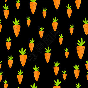 和剪贴簿的无缝胡萝卜图案 它制作图案矢量橙子农业菜单插图艺术墙纸饮食蔬菜打印食物背景图片