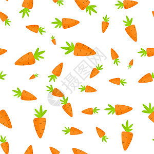 和剪贴簿的无缝胡萝卜图案 它制作图案矢量插图橙子卡通片食物菜单蔬菜艺术墙纸饮食打印背景图片