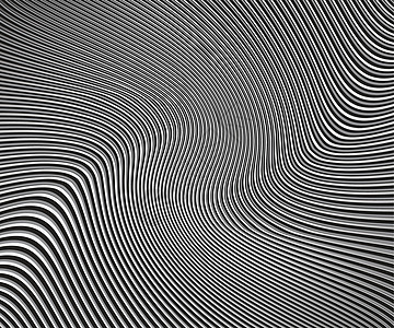 曲线单色半色调黑白几何图案 矢量背景细条纹白色墙纸横幅海浪创造力光学波浪状装饰风格装饰品图片