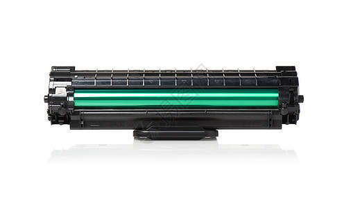 白色背景上的墨水匣碳粉黑色电脑墨盒印刷喷射墨水激光技术笔芯图片