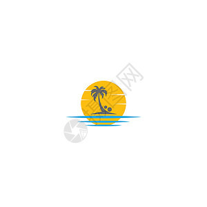 棕榈滩维生素标志概念冷饮水果菠萝排毒椰子太阳异国饮料海洋叶子图片