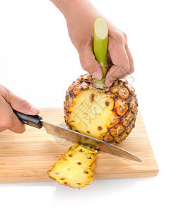 菠萝情调异国水果美食果汁黄色热带食物农业图片