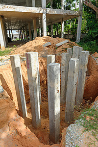 建筑工地的基建堆积项目地下室工业建筑学工作机械工程基础水泥图片