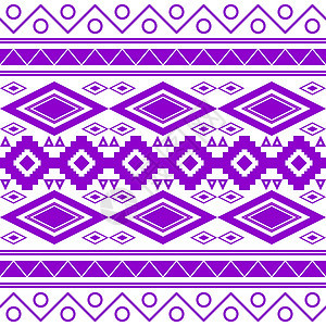 紫色和白色的传统墨西哥无缝图案背景图片