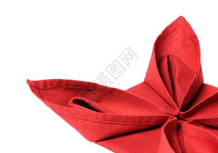 折叠红餐巾纸餐具艺术餐厅红色工艺点缀餐桌餐巾背景图片