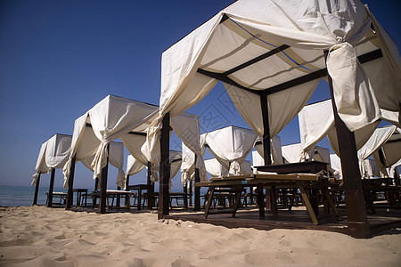 日光帐篷海岸太阳旅行旅游天空假期海滩蓝色遮阳棚海景图片