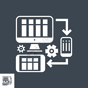 响应式 Web 设计矢量字形 Ico电脑商业界面互联网网页技术屏幕网络电话桌面图片