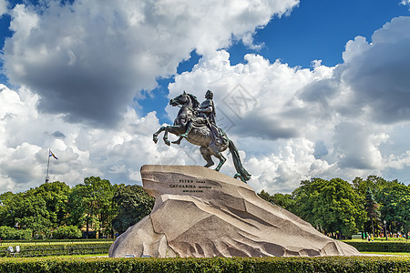 彼得大帝骑马雕像 俄罗斯圣彼得堡图片
