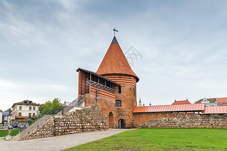立陶宛考纳斯城堡城市堡垒历史性历史红色地标建筑学建筑天空旅行图片