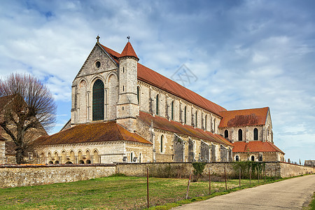 法国 Pontiigny修道院寺庙地标历史性遗产旅游教会宗教天空历史建筑图片