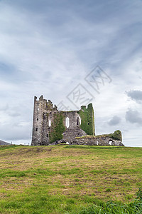 爱尔兰 巴利卡布勒城堡历史性戒指废墟石头建筑学堡垒遗产图片