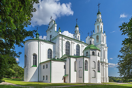 白俄罗斯波洛茨克圣索菲亚大教堂宗教教会天空旅游历史大教堂建筑寺庙地标建筑学图片