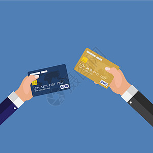 信用卡状态升级概念 它制作图案矢量优势银行塑料信用电子商务产品购物卡片现金促销图片