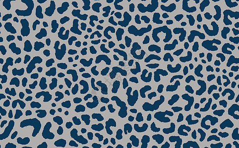抽象的现代豹纹无缝图案 动物时尚背景 用于印刷品 卡片 明信片 织物 纺织品的蓝色和灰色装饰矢量图 风格化皮肤的现代装饰品毛皮丛图片