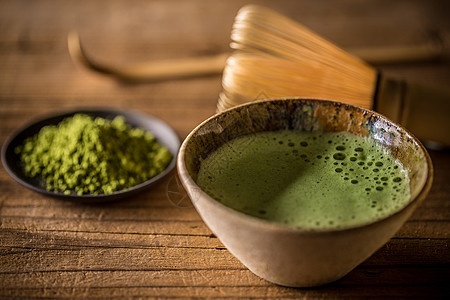 Matcha 茶茶文化制品粉末抹茶健康美食粉状绿色饮料陶瓷图片