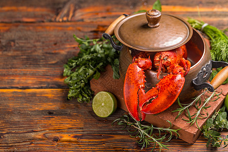 龙虾螃蟹美食海鲜木头贝类乡村红色厨房动物午餐图片