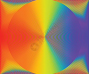 彩虹色同心圆元素背景 抽象的圆圈图案 五颜六色的横幅模板 它制作图案矢量图中心商业螺旋白色黑色运动技术标识漩涡圆形图片
