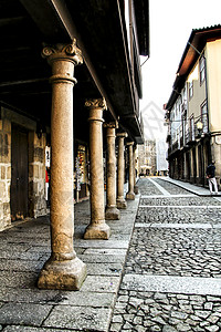 古里马拉斯葡萄牙中世纪村庄的街道 广场和墙面遗产吸引力明信片首都窗户历史性宗教传统教会地标图片
