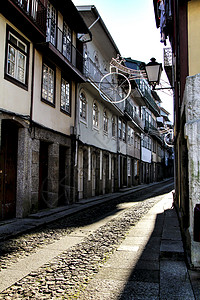 古里马拉斯葡萄牙中世纪村庄的街道 广场和墙面吸引力石头明信片建筑学首都历史建筑传统地标城市图片