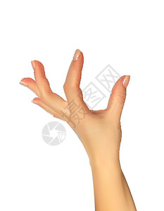 逼真的 3D 手部轮廓显示您手指的大小以及插入某物的能力 它制作图案矢量手势手臂皮肤白色插图卡通片拇指绘画帮助图片