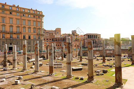 意大利罗马特拉扬论坛古老的废墟图片