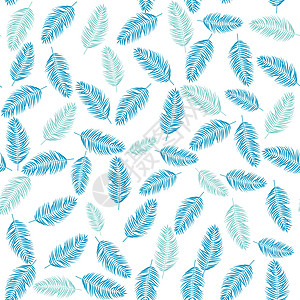 Beautifil 棕榈树叶剪影无缝图案背景矢量它制作图案黑色森林气候地平线曲线动画片条纹衬套白色岛屿图片