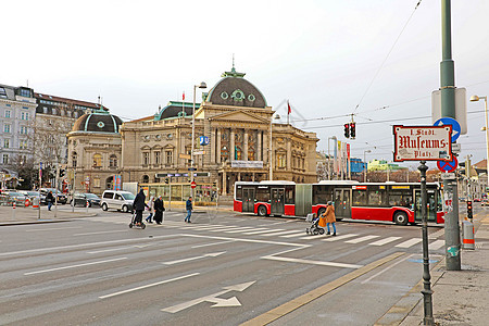 维也纳第七区Neubau的人民剧院1889年景象1889年建筑乘客城市民众速度世界观光铁路首都车站图片