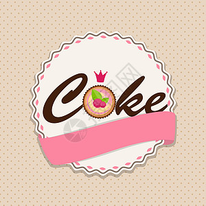 甜蛋糕与浆果菜单背景矢量它制作图案杯子奶油生日庆典甜点粉色巧克力丝带水果糖果图片