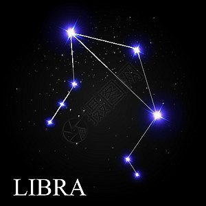 在宇宙天空矢量 I 的背景上带有美丽的亮星的立体 Zodiac 标志图片