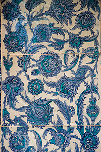 Ottoman时间的花粉艺术图案范例母亲珍珠制品数字后宫建筑学手工装饰品古董陶瓷图片
