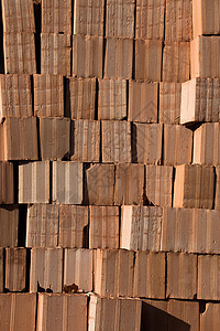 住宅建筑工地工业用砖块堆建造托盘材料石工黏土石头图片