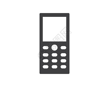 电话图标矢量图设计技术热线短信工具细胞黑色手机插图商业通讯器图片