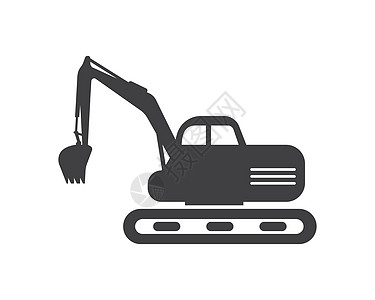 挖掘机标志矢量 ico工程车辆液压维修工作施工运输工业齿轮装载机图片