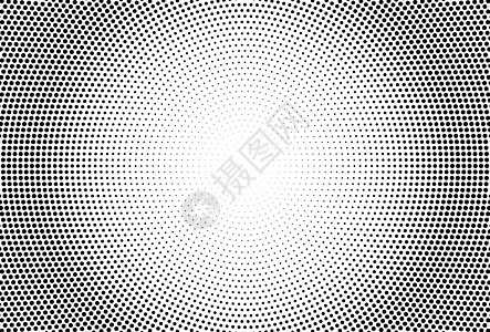 半色调效果 与黑色圆点 矢量几何纹理白色曲线半音刷子打印海浪流行音乐中风坡度插图图片