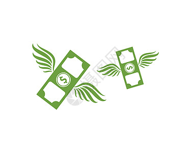 金钱翅膀标志图标矢量图信用储蓄硬币生长更换器银行业零钱成功经济商业图片