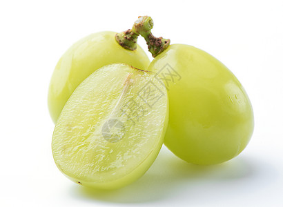 美丽的一帮神马斯喀特绿葡萄 孤立在白色背景果汁甜点水果饮食食物农业剪裁美食营养奢华图片