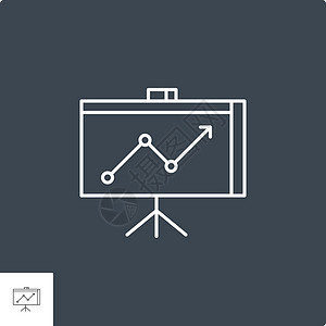 演示文稿相关矢量线 Ico战略商业插图展示会议报告办公室图表背景图片