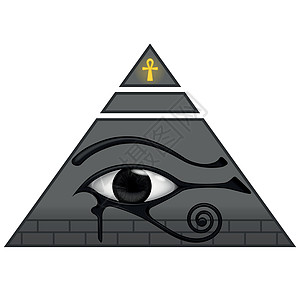 古代的埃及金字塔 金字塔 有荷鲁斯之眼高清图片