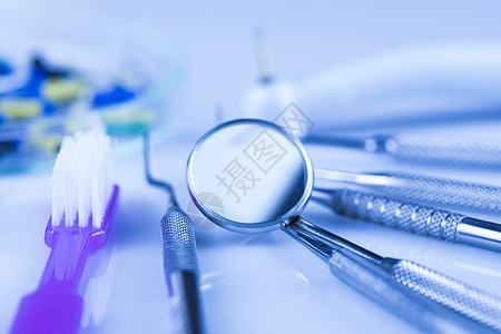 一套牙齿牙牙牙用金属医疗设备工具医生口腔科刮刀诊所牙医牙科医学卫生治愈牙科探测图片