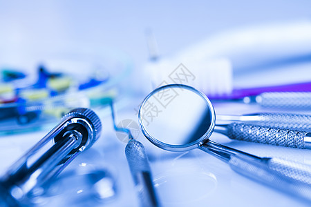 一套牙齿牙牙牙用金属医疗设备工具镊子口腔科卫生乐器牙医外科钳子药品镜子探测图片