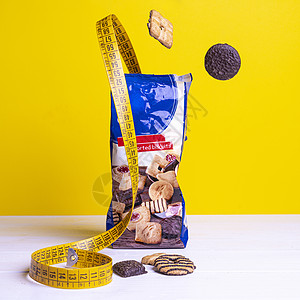 饮食障碍重量磁带发胖饼干巧克力糖果健康化合物诱惑碳水图片