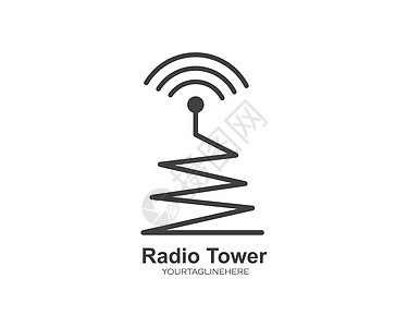 它制作图案塔信号标志图标矢量图细胞雷达电讯白色广播海浪数据收音机上网车站图片
