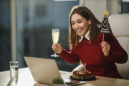 祝你生日快乐庆典寂寞水平视频乐趣生活封锁电脑女士互联网图片